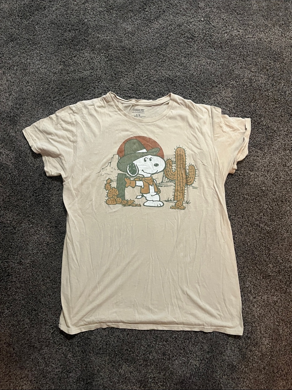 Peanuts Beige Snoopy Desert Graphic Tee